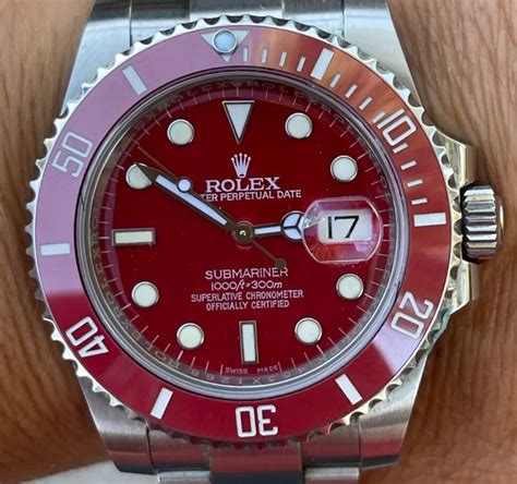 rolex submariner red|rolex red submariner for sale.